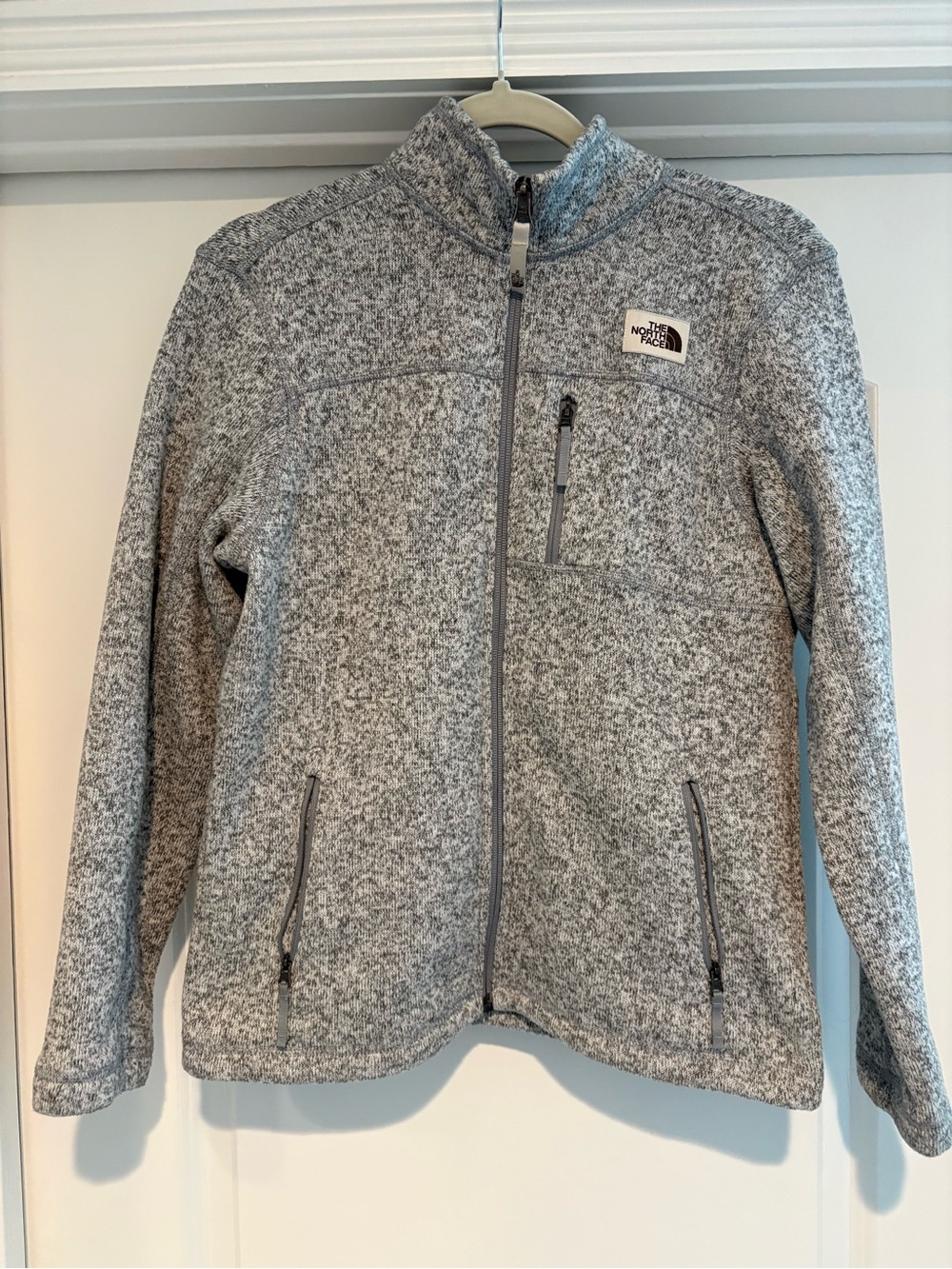 The North Face Boys Heather Grey Full-Zip Teddy Jacket